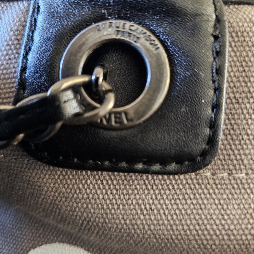 Chanel Tan Canvas Tote Bag - Picture 3 of 15